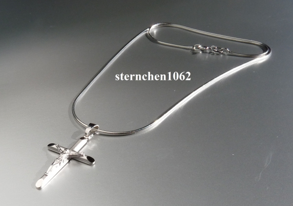 Anhänger * Silber Kette Kreuz Halskette - mit Sternchen 1062 * 925