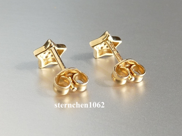 Earrings * ear studs * 585 gold * brilliant * star