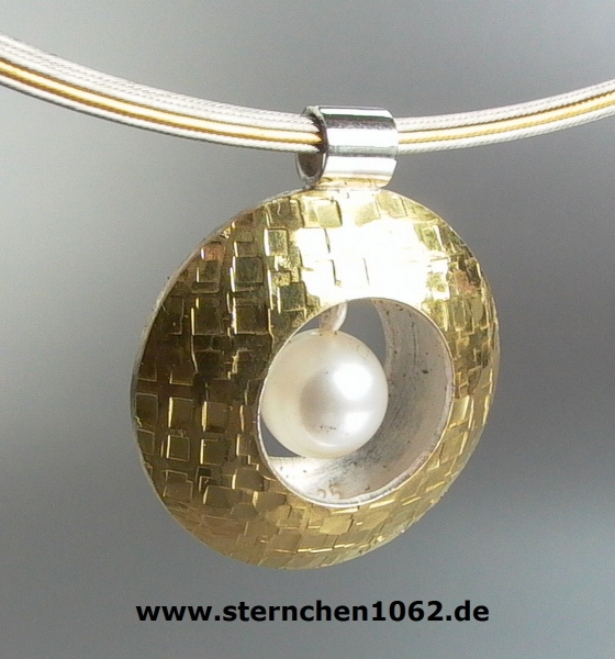 be belle * Pendant * Perliges Pendel * 925 Silber/ 900 Gold / Pearl