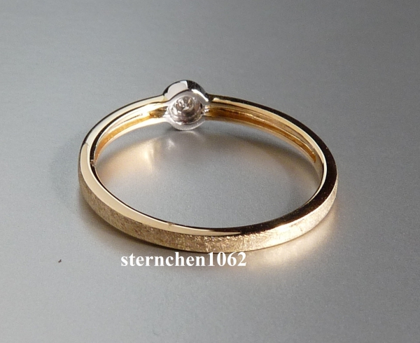 Solitaire Ring * 585 yellow gold * white gold * brilliant