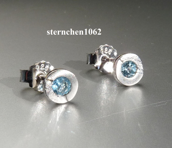 Earrings * 925 Silver * Blue Topaz