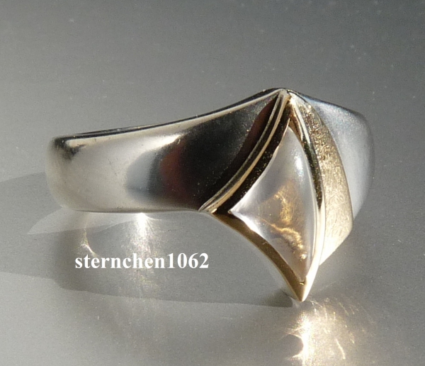 Unique * Ring * 925 Silver * 750 Gold * Moonstone