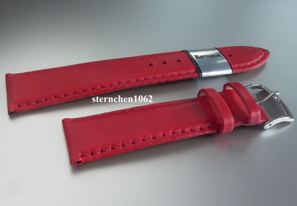 Barington * Leather watch strap * Soft Nappa * red * 22 mm
