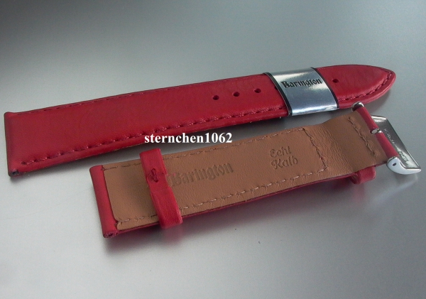 Barington * Lederband für Uhren * Uhrenarmband * Soft Nappa * rot * 18 mm