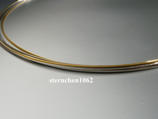 Choker * stainless steel * bicolor * 12 rows * 42 cm
