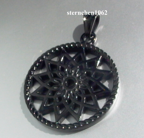 Dreamcatcher Pendant * Steel schwarz ion plating * Star * 3,5 cm