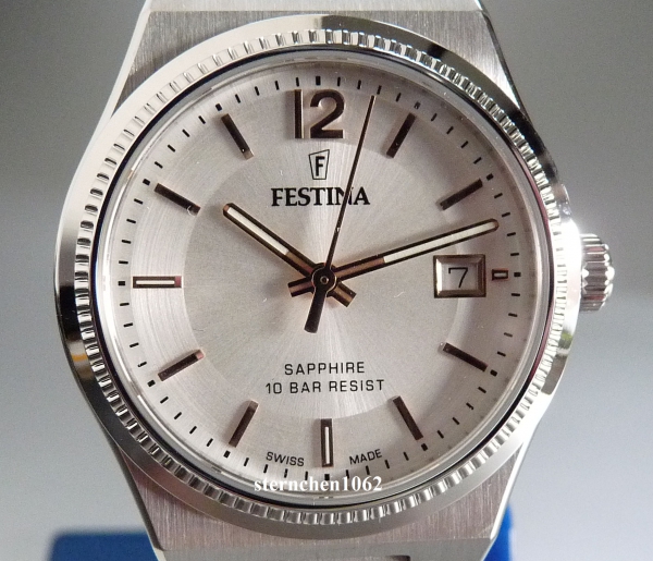 Festina * women's wristwatch * Swiss Made * F20035/2 * sapphire glass * bicolor quartz