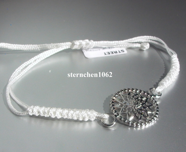 Dreamcatcher Bracelet * Steel * textile white * Star * 2,0 cm