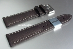 Barington * Lederband für Uhren * Uhrenarmband * Wasserbüffel * schwarz * 22 mm