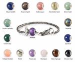 Trollbeads * Phönix Armband + runder facettierter Edelstein, frei wählbar *