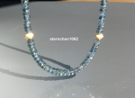Einzelstück * Edelstein Kette * Kyanit * 925 Silber vergoldet *