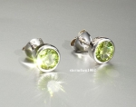 Ohrringe * Ohrstecker * Peridot * 925 Silber * rhodiniert