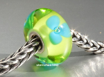 Original Trollbeads * Türkise Blume * retired * 03